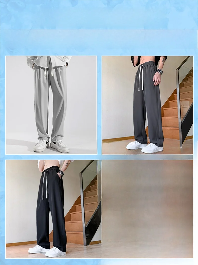 Ice Silk Men's Summer Sport Pants Thin Qui Dry Elastic Loose Large Size Straight Leg Cool Feeling Casual Trousers
Ice Silk Men's Summer Sport Pants Thin Qui Dry Elastic Loose Large Size Straight Leg Cool Feeling Casual Trousers
