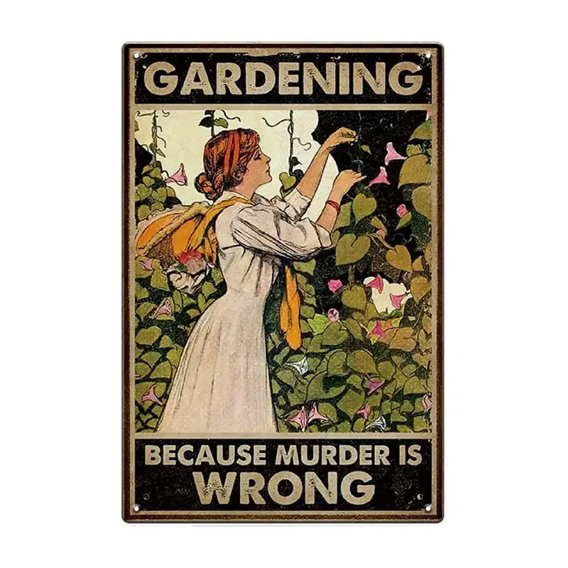 Rustic Vintage Gardening Tin Sign with Whimsical Humor - A Laugh-Out-Loud Gift for Yard Lovers and Home Decor Enthusiasts!
Rustic Vintage Gardening Tin Sign with Whimsical Humor - A Laugh-Out-Loud Gift for Yard Lovers and Home Decor Enthusiasts!