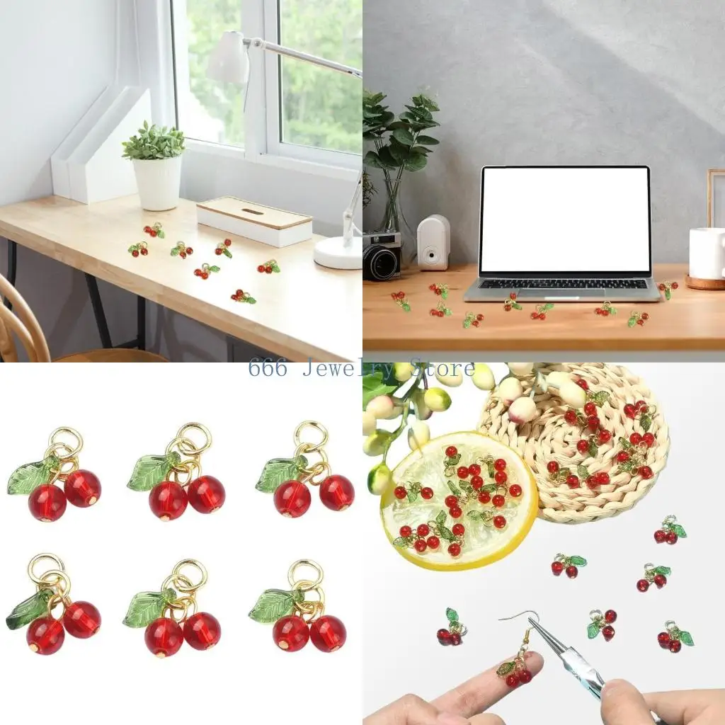 F2TD Set of 6 Cherry Jewelry Charm Bracelet Pendant Assorted Accessories for Jewelry
F2TD Set of 6 Cherry Jewelry Charm Bracelet Pendant Assorted Accessories for Jewelry
