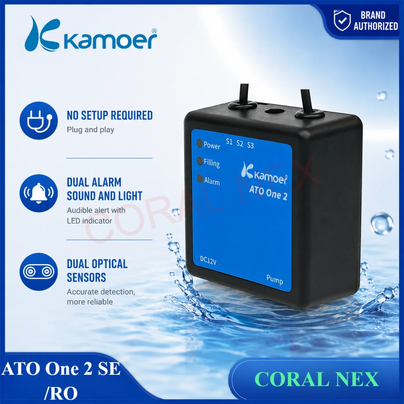 Kamoer ATO ONE 2 Smart Aquarium Automatic Water Replenisher with Newly Upgraded Optical Liquid Level Sensor for Fish Tank
Kamoer ATO ONE 2 Smart Aquarium Automatic Water Replenisher with Newly Upgraded Optical Liquid Level Sensor for Fish Tank