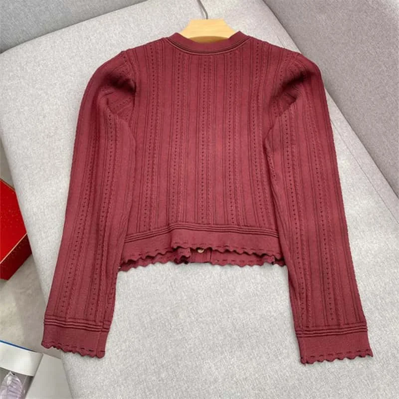 Fashion Hollow Out New Cardigan For Women O Neck Sweater Coats Long Sleeve Simple Temperament Casual Knitted Ladies Jacket Top
Fashion Hollow Out New Cardigan For Women O Neck Sweater Coats Long Sleeve Simple Temperament Casual Knitted Ladies Jacket Top