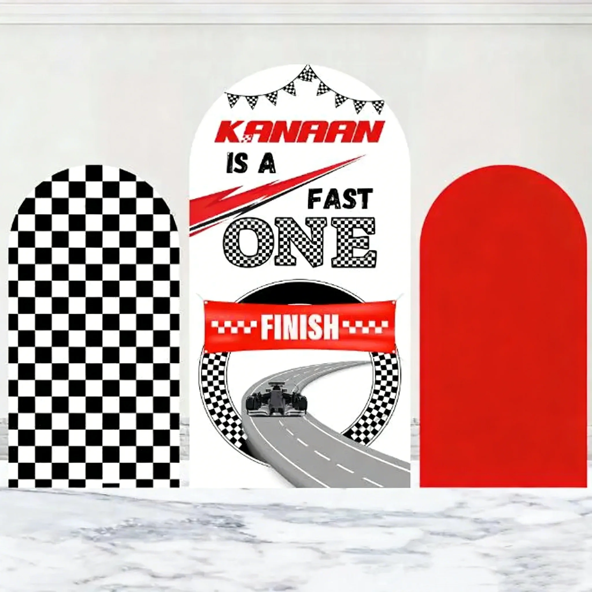 LS Custom 2-Sided Red Racing Track Fast ONE Kids Birthday Party Baby Shower Cover Chiara Arch Background Decor Backdrop Photo
LS Custom 2-Sided Red Racing Track Fast ONE Kids Birthday Party Baby Shower Cover Chiara Arch Background Decor Backdrop Photo