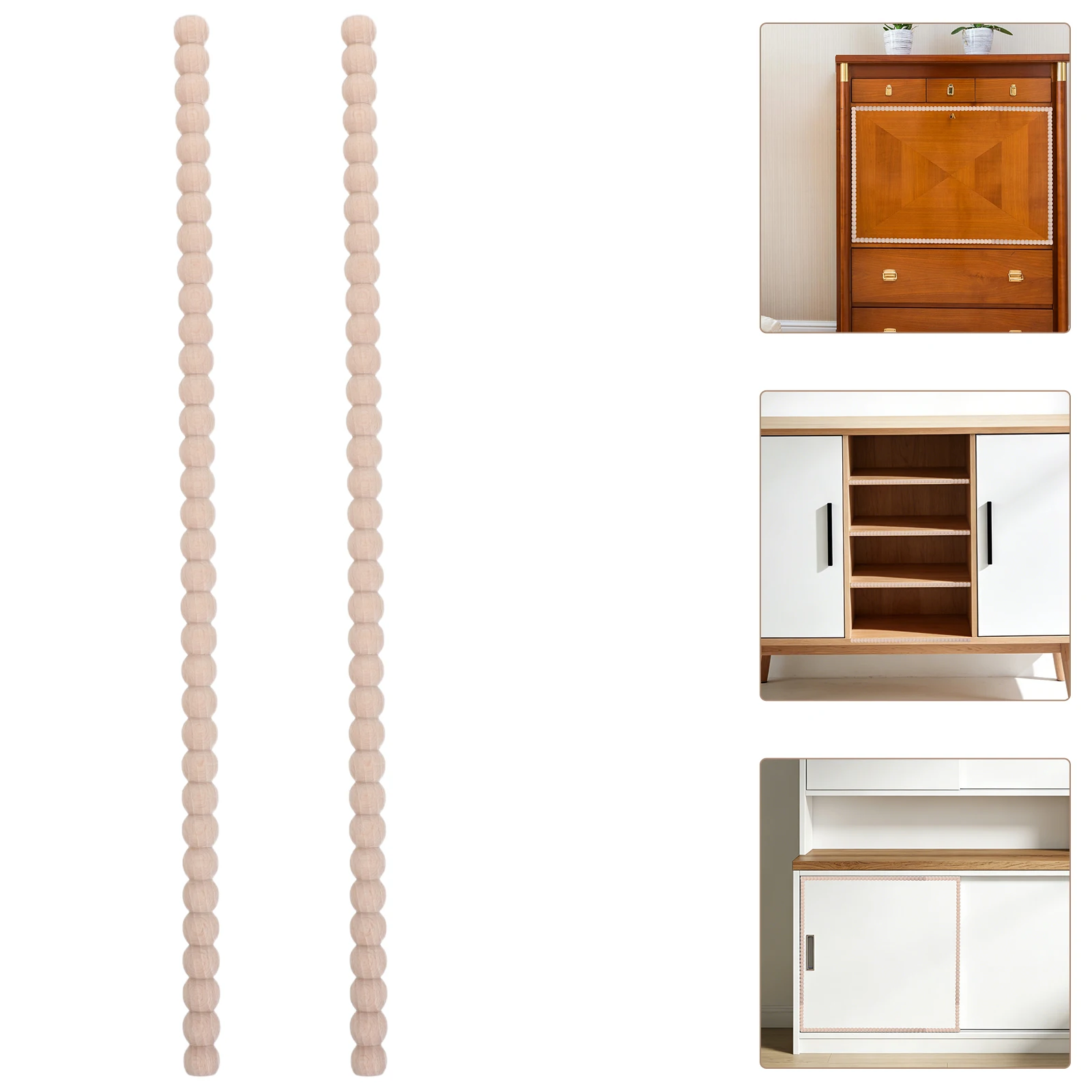 12Pcs Wooden Beading Strips Unfinished Beaded Wood Trim Molding Half Round Decorative Edge for DIY Home Wall Door Window
12Pcs Wooden Beading Strips Unfinished Beaded Wood Trim Molding Half Round Decorative Edge for DIY Home Wall Door Window