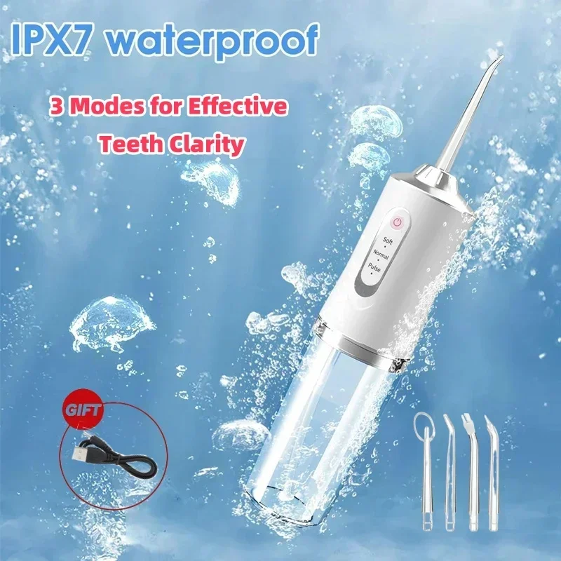 Original Oral Irrigator 220ml 3 Modes 4 Jet Tip Portable Dental Water Flosser USB Rechargeable Water Floss Tooth Teeth Cleaner
Original Oral Irrigator 220ml 3 Modes 4 Jet Tip Portable Dental Water Flosser USB Rechargeable Water Floss Tooth Teeth Cleaner