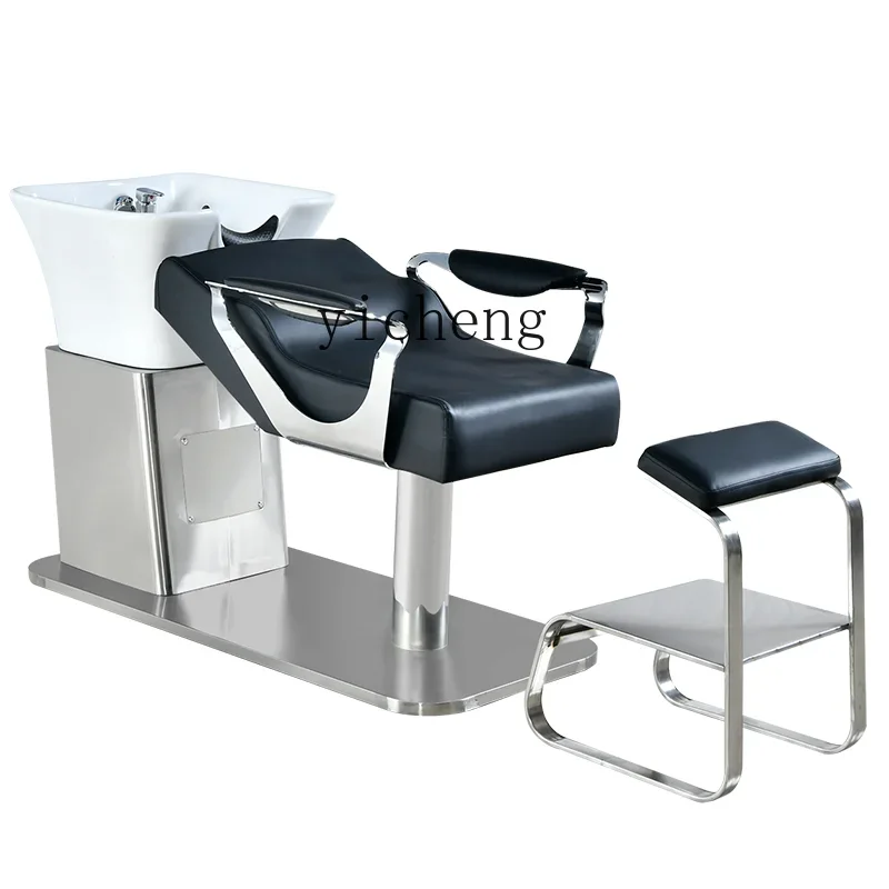 ZC Barber Shop Shampoo Chair for Hair Salon Flushing Bed Ceramic Basin Lying Half Shampoo Chair
ZC Barber Shop Shampoo Chair for Hair Salon Flushing Bed Ceramic Basin Lying Half Shampoo Chair