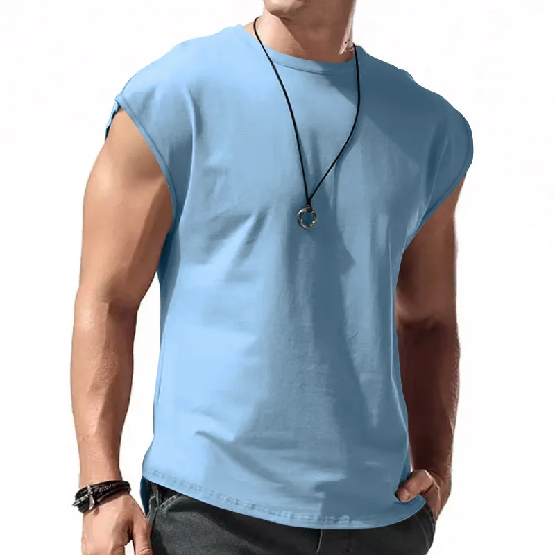 2023 Summer Sleeveless Cool T-Shirt Men's Solid Color Thin Section Tees Male Daily Casual Streetwear New Loose Youth Tops Vest
2023 Summer Sleeveless Cool T-Shirt Men's Solid Color Thin Section Tees Male Daily Casual Streetwear New Loose Youth Tops Vest