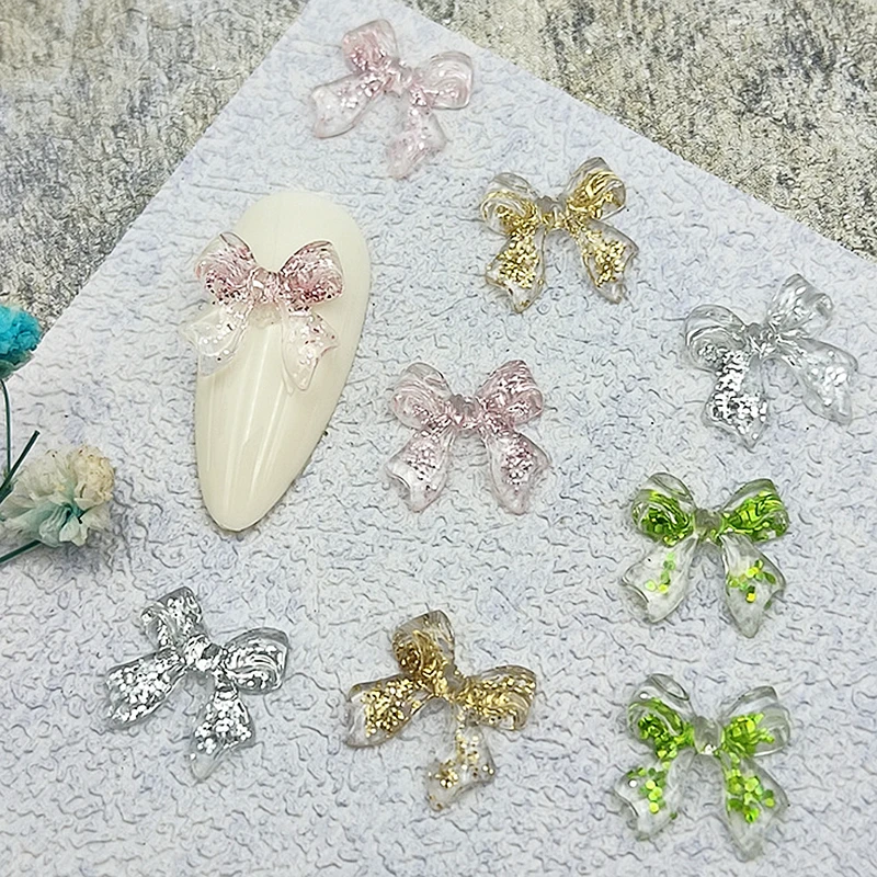 50PCS Transparent Resin 3D Nail Art Ribbon Bow Charms Accessories Glitter Nails Decoration Supplies Parts Manicure Material Tool
50PCS Transparent Resin 3D Nail Art Ribbon Bow Charms Accessories Glitter Nails Decoration Supplies Parts Manicure Material Tool