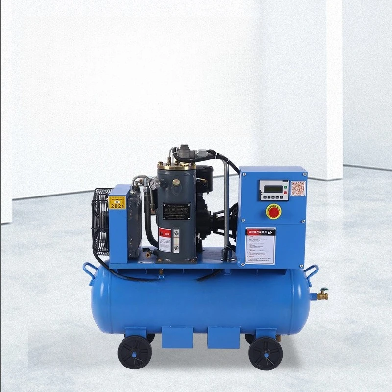 Screw air compressor permanent magnet frequency conversion integrated screw machine mobile 220V silent air pump air compressor
Screw air compressor permanent magnet frequency conversion integrated screw machine mobile 220V silent air pump air compressor