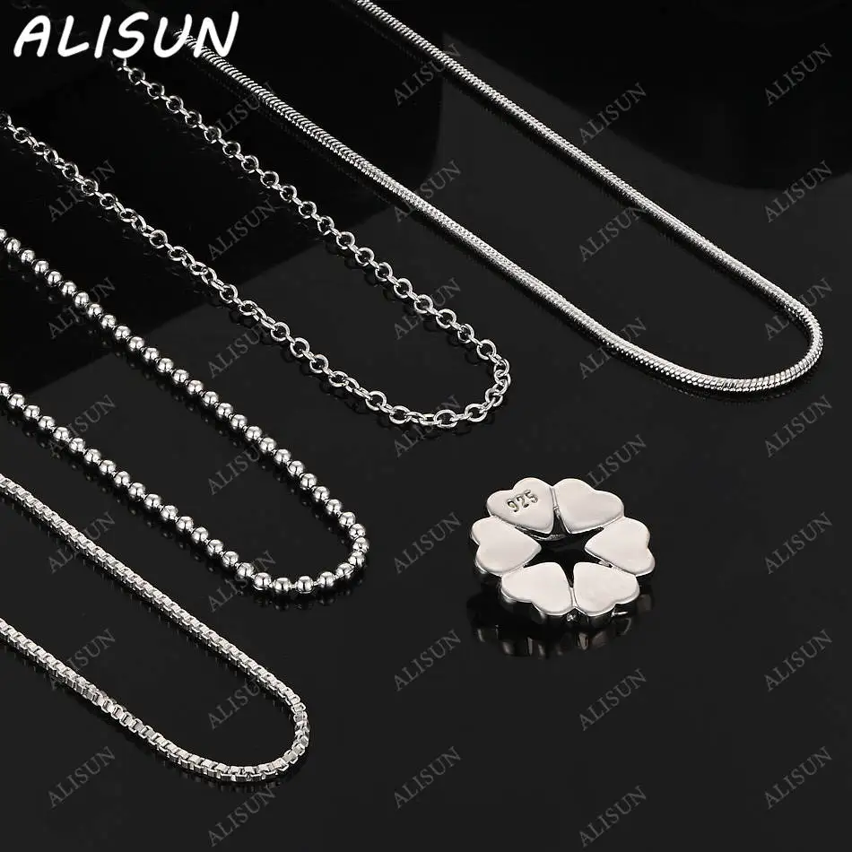 ALISUN 40-75cm 925 Sterling Silver Flower Pendant Necklace For Women Men Anniversary Gift Popular Wild Fashion Romantic Jewelry
ALISUN 40-75cm 925 Sterling Silver Flower Pendant Necklace For Women Men Anniversary Gift Popular Wild Fashion Romantic Jewelry