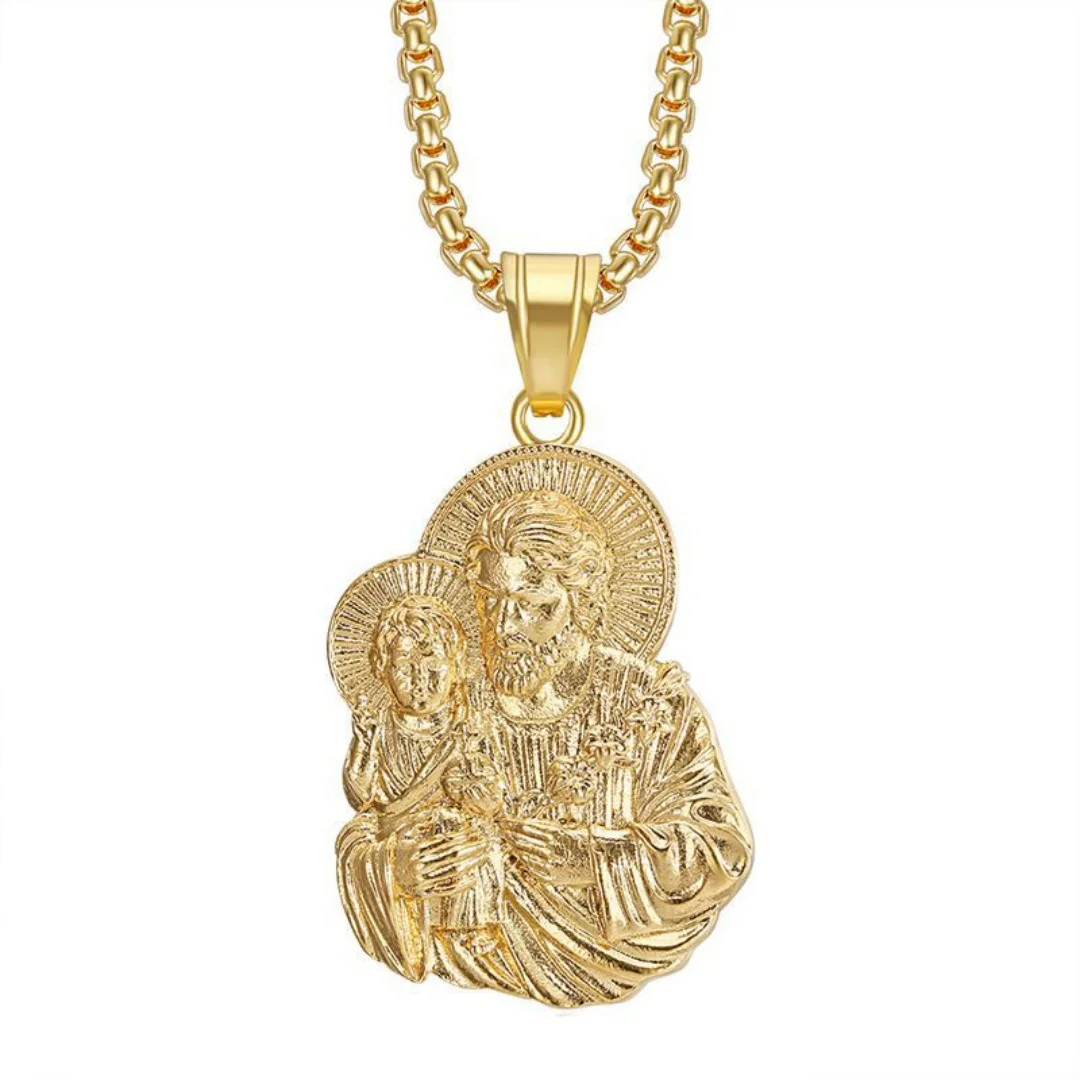 Religious Fashion Saint Jude Pendant Gold Silver Color Stainless Steel Chain Christian Necklace for Woman Man Religion Jewelry
Religious Fashion Saint Jude Pendant Gold Silver Color Stainless Steel Chain Christian Necklace for Woman Man Religion Jewelry