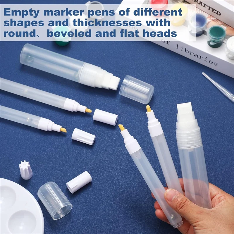 16Pcs Refillable Acrylic Paint Markers 6 Mm Empty Acrylic Markers White Refillable Paint Pen 3Pcs Dropper
16Pcs Refillable Acrylic Paint Markers 6 Mm Empty Acrylic Markers White Refillable Paint Pen 3Pcs Dropper