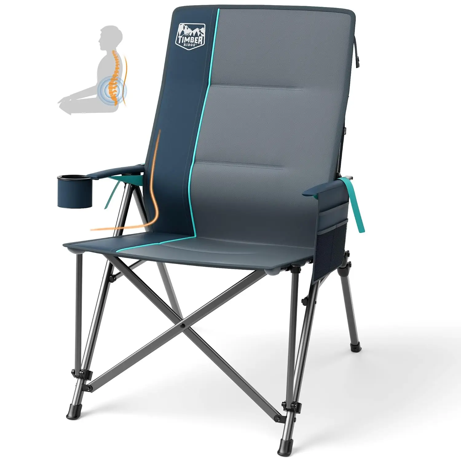 Oversized Camping Chair with Lumbar Support, Portable Folding Chair Heavy Duty for Adults Supports 450 LBS for, Customized
Oversized Camping Chair with Lumbar Support, Portable Folding Chair Heavy Duty for Adults Supports 450 LBS for, Customized