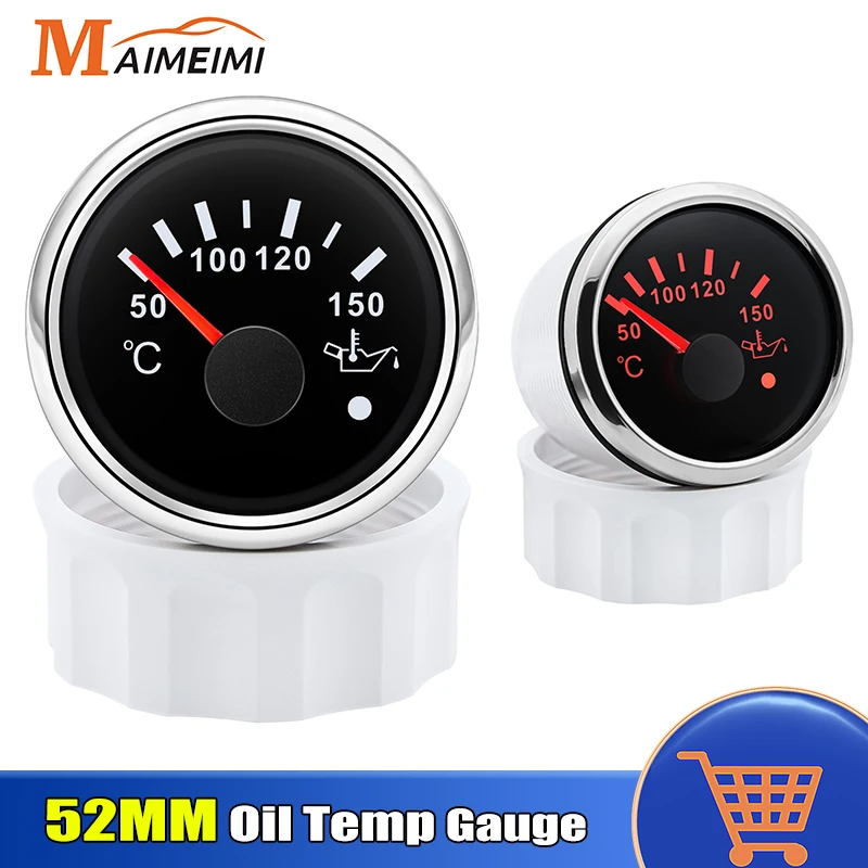 52MM Car Gauge Oil Temperature Gauge 50-150°C Digital Oil Temp Sensor 1/8NPT With Alarm For 12V 24V Car Boat Marine Motorcycle
52MM Car Gauge Oil Temperature Gauge 50-150°C Digital Oil Temp Sensor 1/8NPT With Alarm For 12V 24V Car Boat Marine Motorcycle