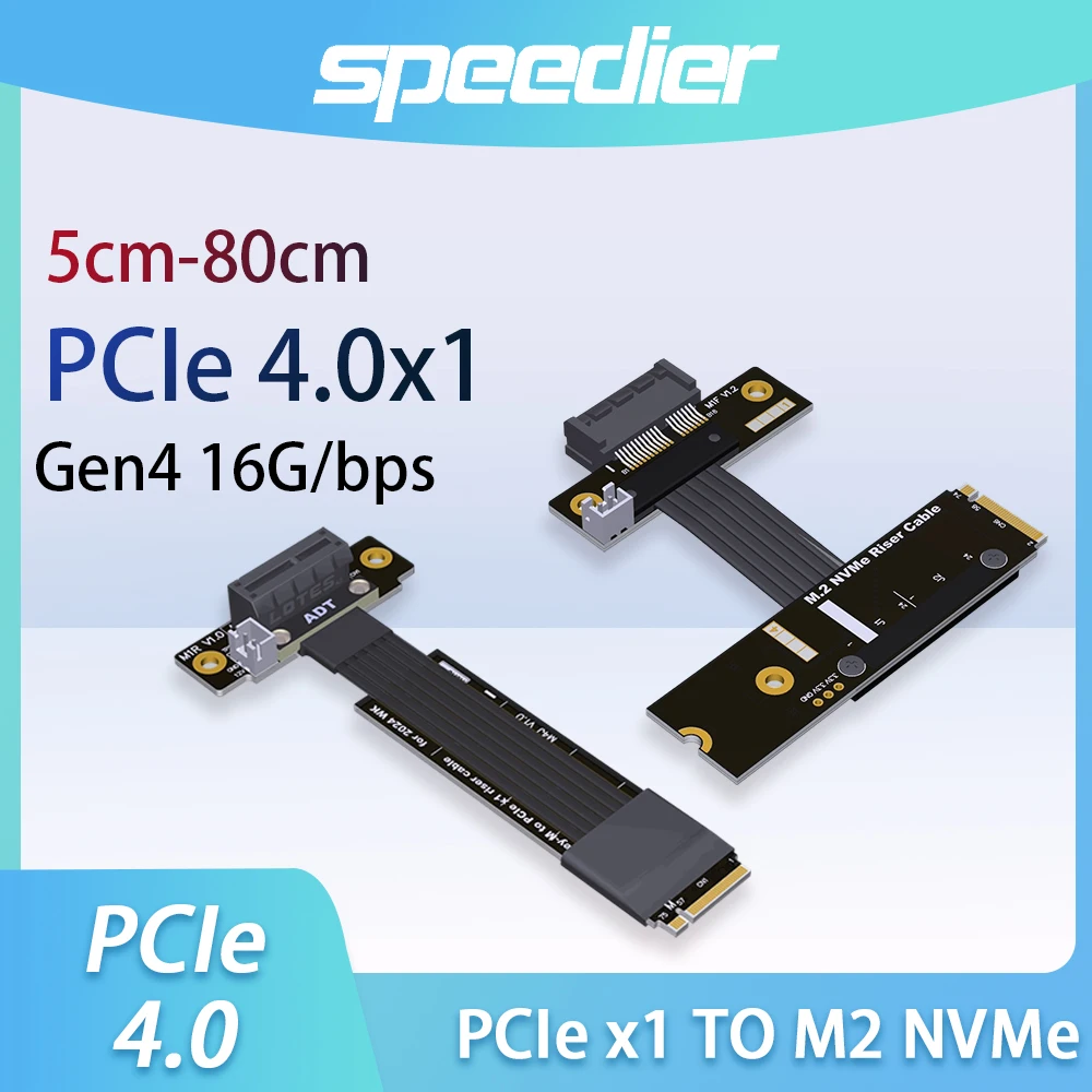 90 180 Degree M.2 NVMe SSD To PCIe X1 4.0 X1 Riser Cable 16G/bps Card USB Wireless LAN Audio Capture Card M2 Ultra Adapter
90 180 Degree M.2 NVMe SSD To PCIe X1 4.0 X1 Riser Cable 16G/bps Card USB Wireless LAN Audio Capture Card M2 Ultra Adapter
