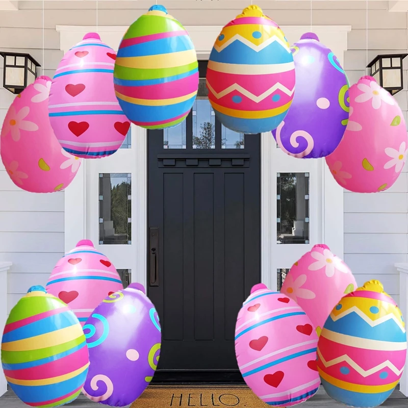 Inflatable Bright Colorful Easter Eggs Decoration Balls Basket Stuffers Festival Party Favors Home Garden Hanging Ornaments
Inflatable Bright Colorful Easter Eggs Decoration Balls Basket Stuffers Festival Party Favors Home Garden Hanging Ornaments