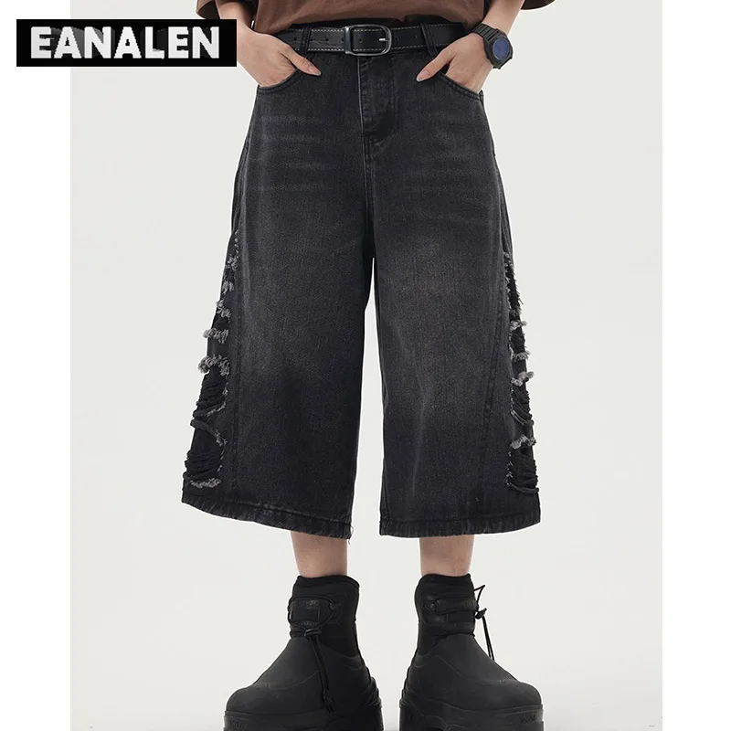 Harajuku Retro Loose Black Denim Shorts Men's Oversized Street Dress Y2K Skateboard Wide Leg Jeans Women's Rock Punk Grunge
Harajuku Retro Loose Black Denim Shorts Men's Oversized Street Dress Y2K Skateboard Wide Leg Jeans Women's Rock Punk Grunge