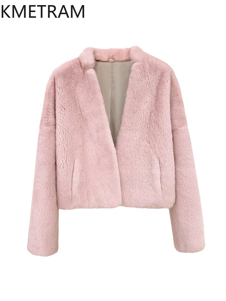 KMETRAM Women's Natural Mink Fur Jacket Fashion V-Neck Short Fur Coats New Winter Real Fur Coat Woman Clothes 2026 casaco pele
KMETRAM Women's Natural Mink Fur Jacket Fashion V-Neck Short Fur Coats New Winter Real Fur Coat Woman Clothes 2026 casaco pele