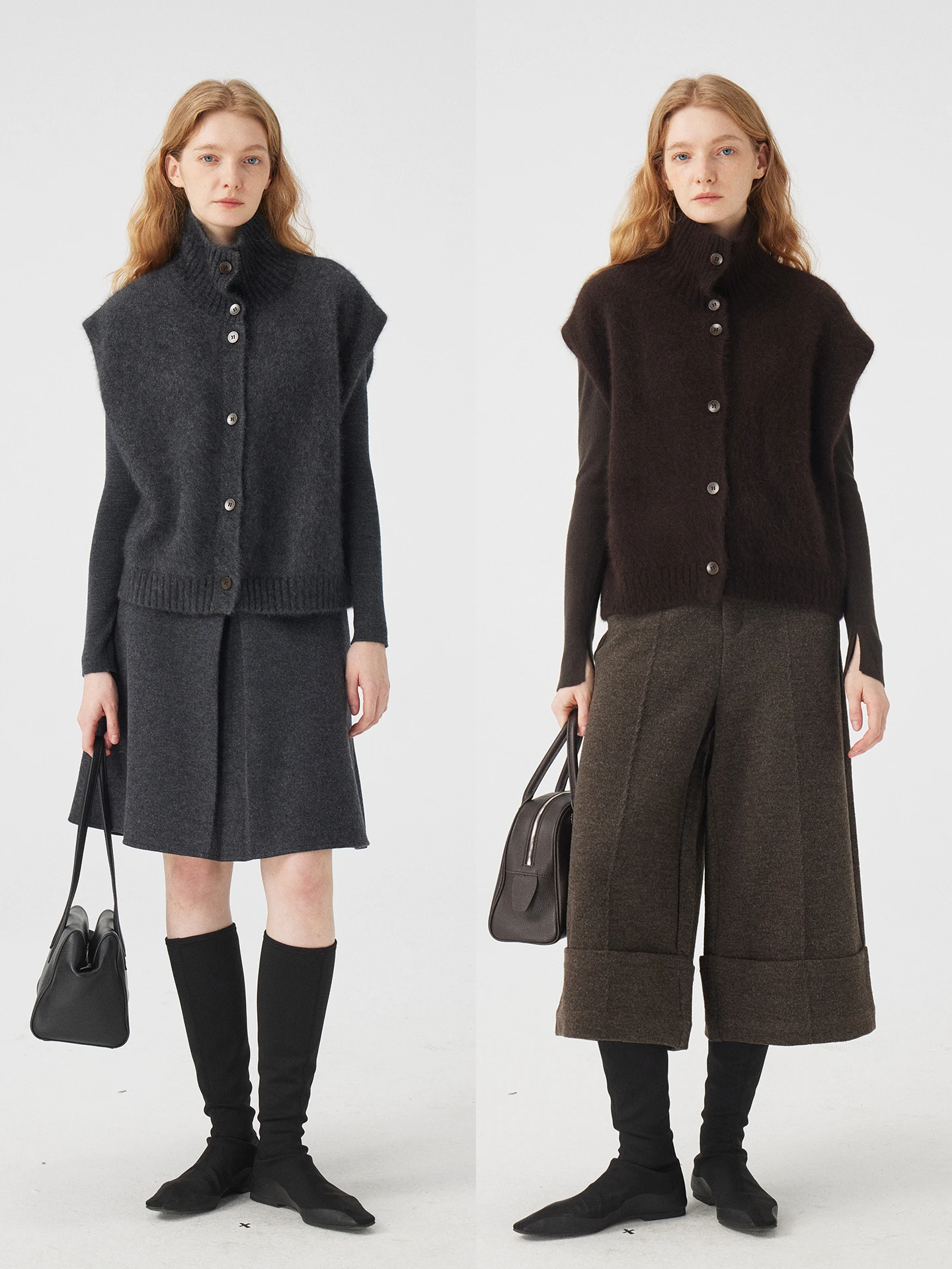 Women's Knitted Wool Vest High Collar Svel Outerwear Retro Commute Sle Single Button Closure Regular Length Pure Color
Women's Knitted Wool Vest High Collar Svel Outerwear Retro Commute Sle Single Button Closure Regular Length Pure Color