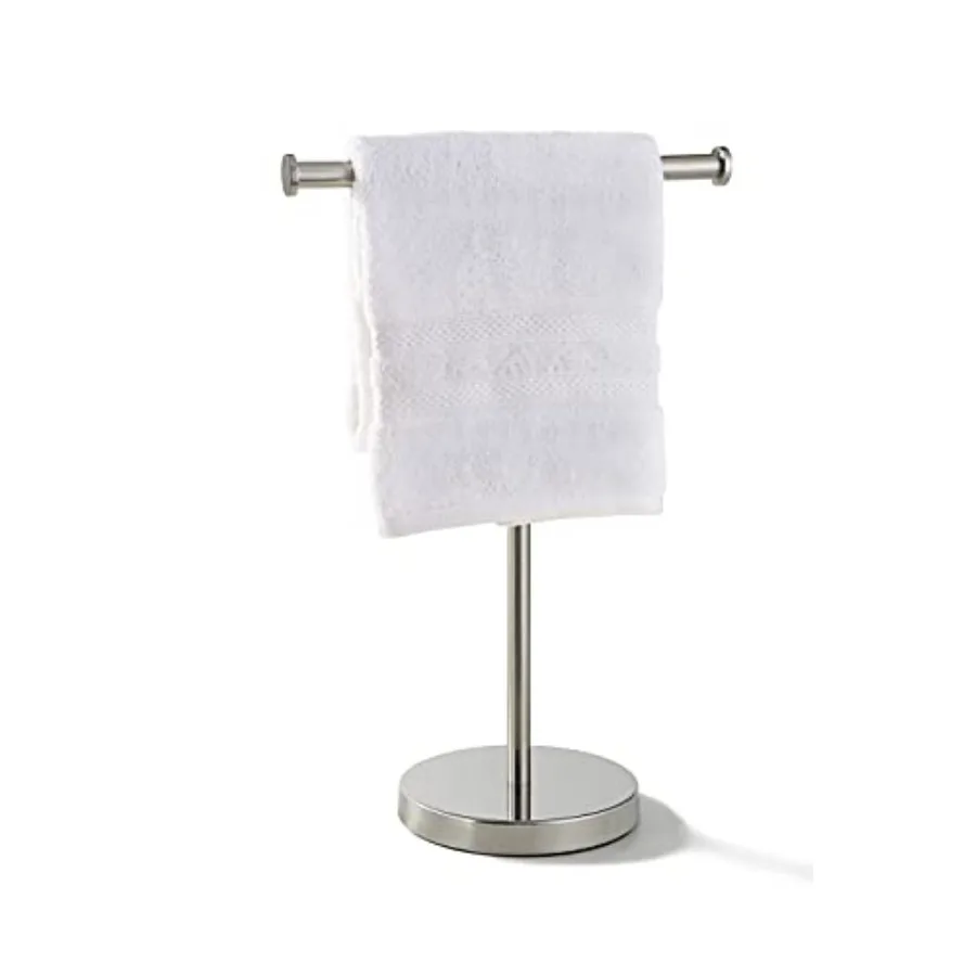 Countertop Hand Towel Holder Stand 16.5" Tall Stainless Steel T-Bar Rack with Weighted Base Brushed Satin Nickel Finish Jewel
Countertop Hand Towel Holder Stand 16.5" Tall Stainless Steel T-Bar Rack with Weighted Base Brushed Satin Nickel Finish Jewel