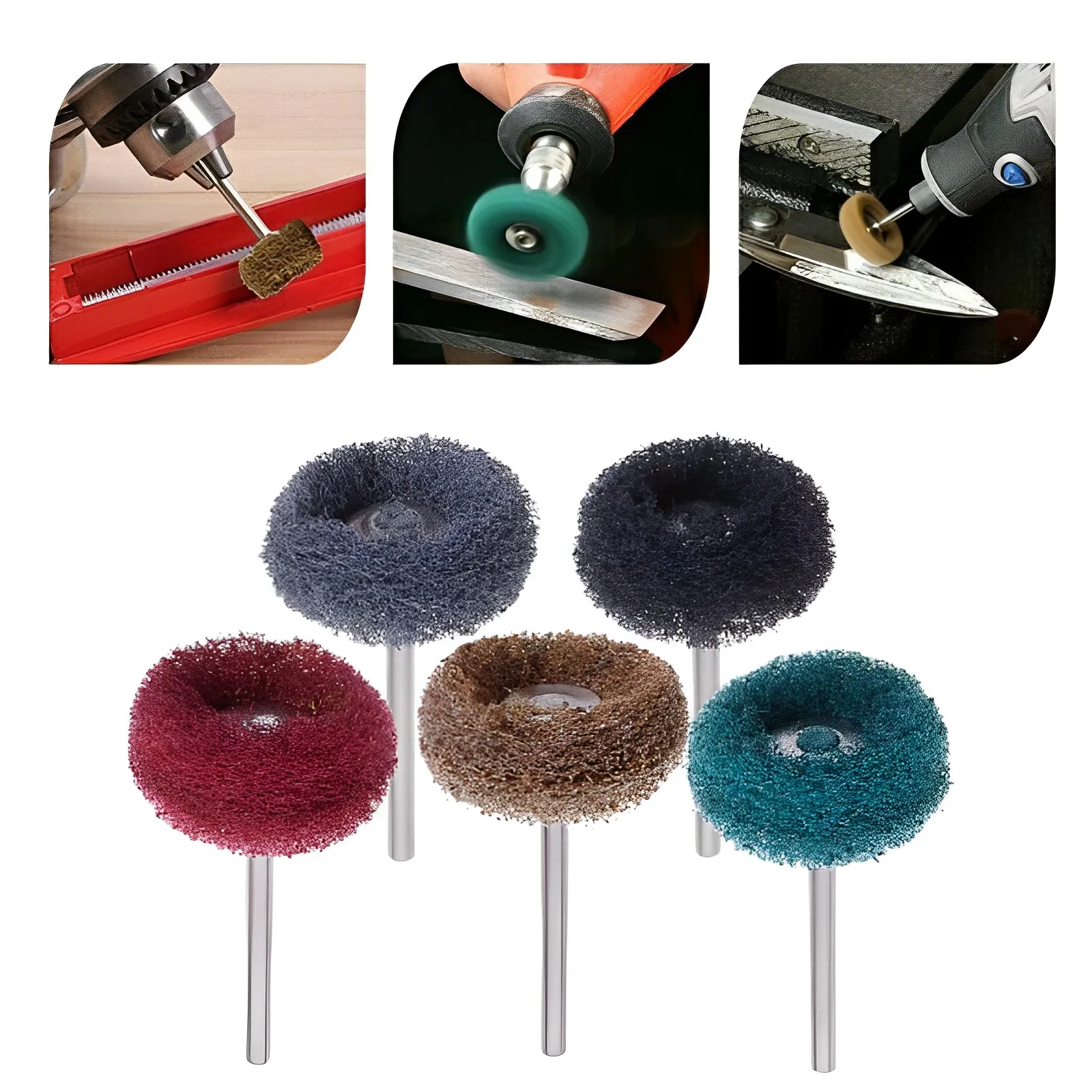 20PCS Mini Nylon Mounted Abrasive Wheel Buffing Shank for Dremel Rotary Hand Tool Accessories Set Rust Remover
20PCS Mini Nylon Mounted Abrasive Wheel Buffing Shank for Dremel Rotary Hand Tool Accessories Set Rust Remover