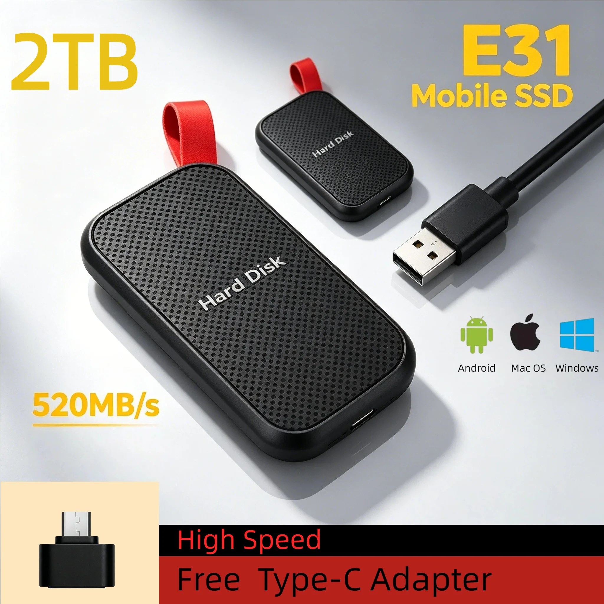 Внешний SSD-накопитель E31 1 ТБ/2 ТБ USB3.1, высокоскоростной портативный накопитель для ноутбуков, PS5, телефонов, игровых устройств, дисков для передачи данных Pro Max Pro
Внешний SSD-накопитель E31 1 ТБ/2 ТБ USB3.1, высокоскоростной портативный накопитель для ноутбуков, PS5, телефонов, игровых устройств, дисков для передачи данных Pro Max Pro