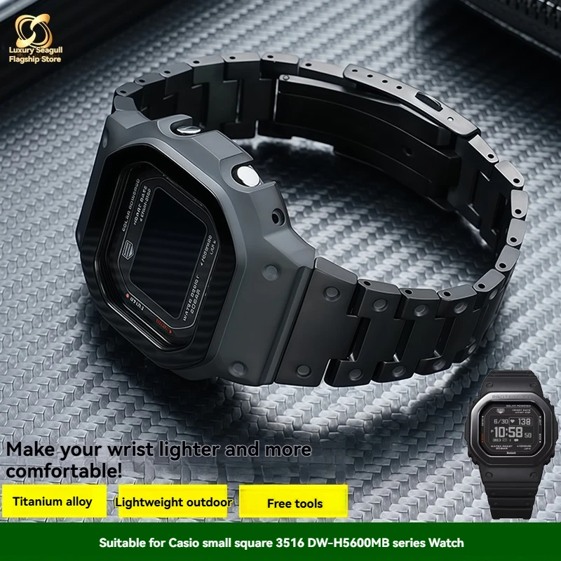 For Casio Small Square Watch 3516 DW-H5600MB High Quality Lightweight Titanium Alloy Strap Case Kit Men's Silver Black Gold
For Casio Small Square Watch 3516 DW-H5600MB High Quality Lightweight Titanium Alloy Strap Case Kit Men's Silver Black Gold