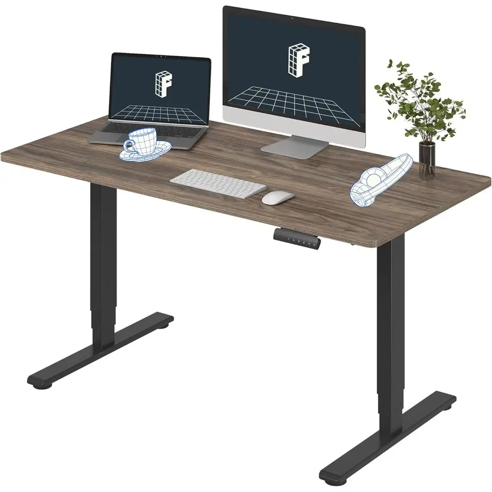 3-Stage Dual Motor Electric Desk 55x28, 220 lbs Capacity, Adjustable Height with Memory, Brown Wood Grain & Black Frame, Ships i
3-Stage Dual Motor Electric Desk 55x28, 220 lbs Capacity, Adjustable Height with Memory, Brown Wood Grain & Black Frame, Ships i