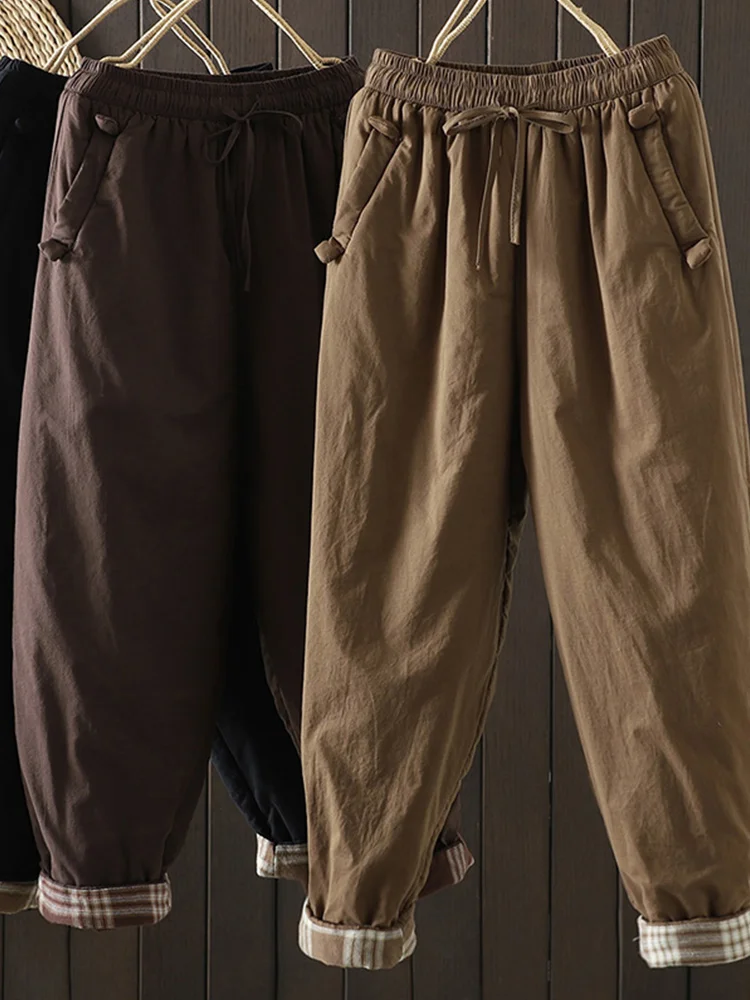 Lightweight down Cotton Pants Women's Winter Dstring Elastic Waist Slimming Loose Casual Thi Warm Cotton Harlan Pants
Lightweight down Cotton Pants Women's Winter Dstring Elastic Waist Slimming Loose Casual Thi Warm Cotton Harlan Pants