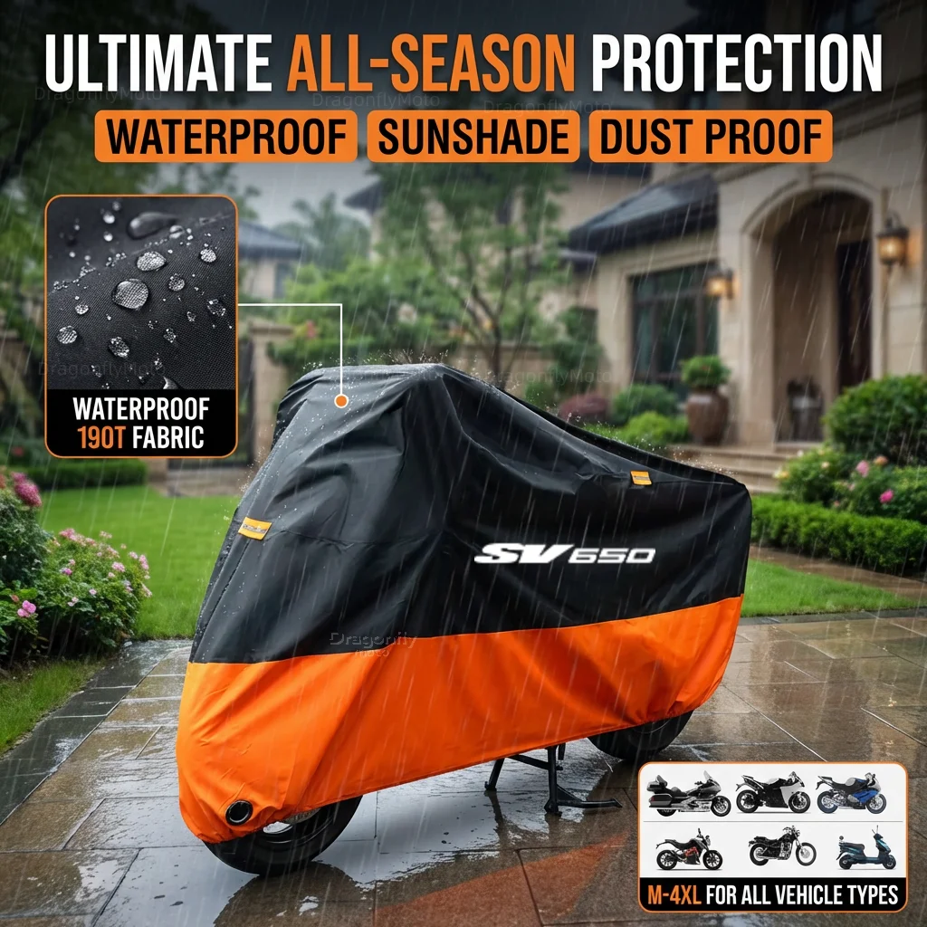For SUZUKI SV650 sv 650 Motorcycle Cover Thick 210D Waterproof Outdoor Uv Protective Dust Rain Sunshade for All Season
For SUZUKI SV650 sv 650 Motorcycle Cover Thick 210D Waterproof Outdoor Uv Protective Dust Rain Sunshade for All Season