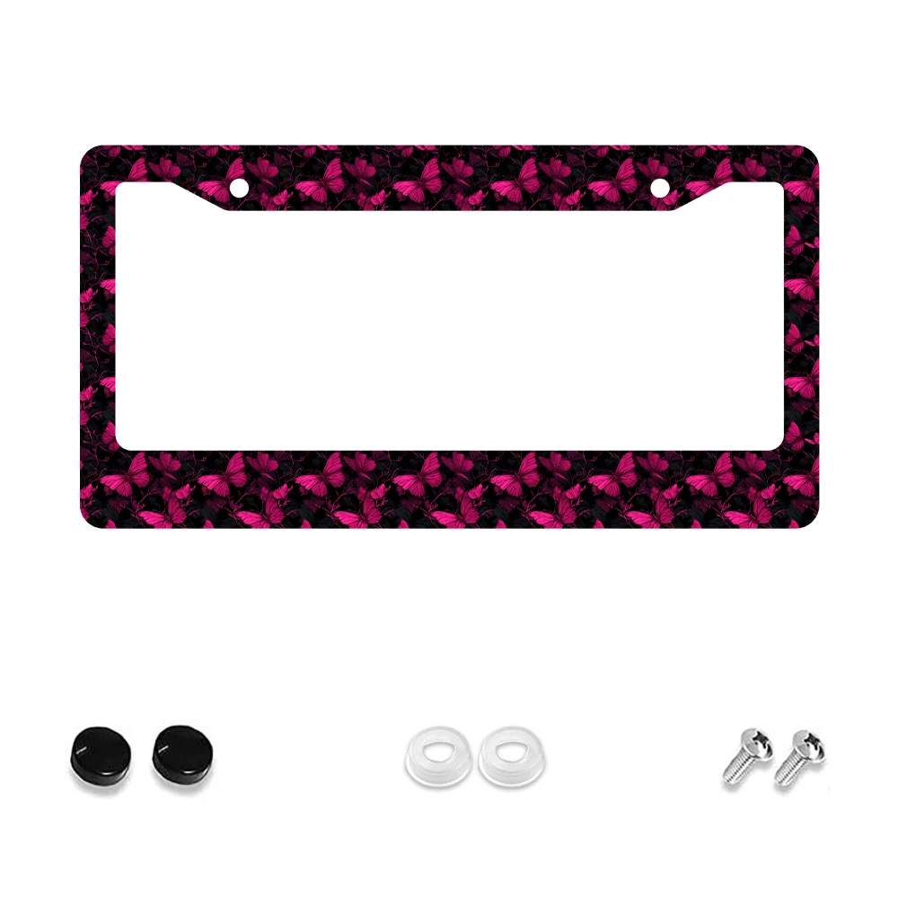 1pc Pink and Black Floral Pattern 2-Hole License Plate Frame, Aluminum Material, 6x12 Inches with Screw Kit, Retro Novelty Car
1pc Pink and Black Floral Pattern 2-Hole License Plate Frame, Aluminum Material, 6x12 Inches with Screw Kit, Retro Novelty Car