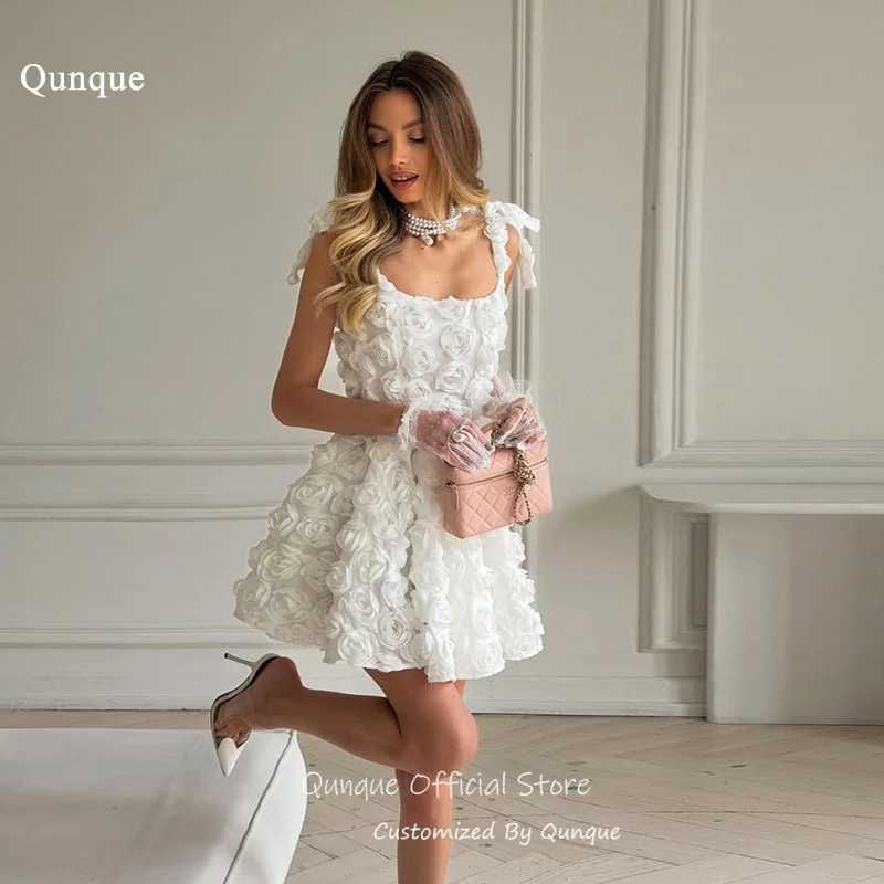 Qunque Sleeveless Square Neck Prom Gowns Spaghetti Strap Bridal Wedding Dresses Short A Line Birthday Party Gowns Customized
Qunque Sleeveless Square Neck Prom Gowns Spaghetti Strap Bridal Wedding Dresses Short A Line Birthday Party Gowns Customized
