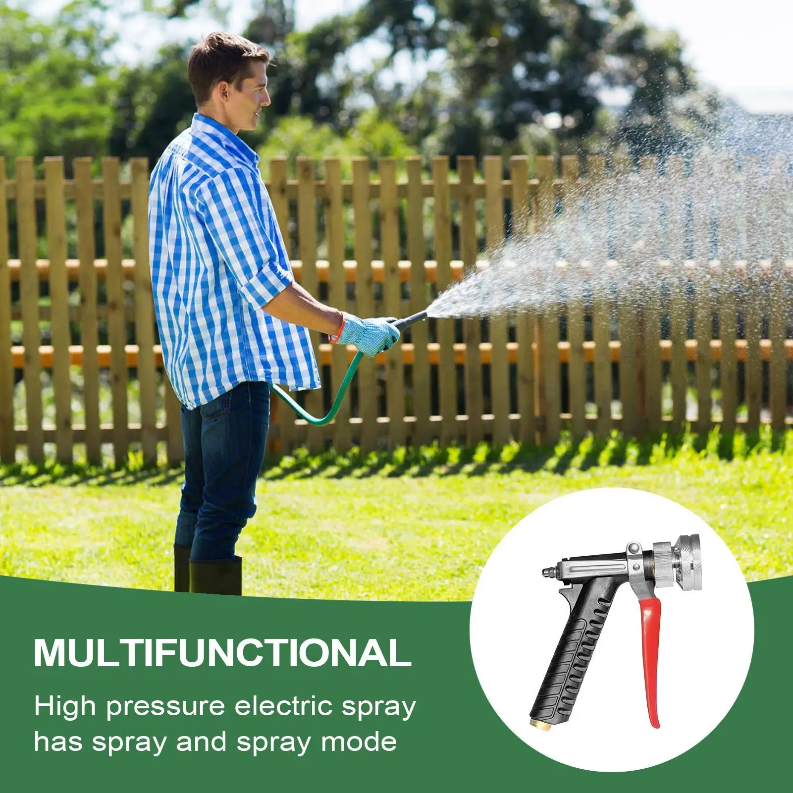 Power Hose Nozzle High Pressure Pressure Nozzle For Garden Hose Sprayer Washer Extension Quick-Connect Non-Slip Handle 2 Modes
Power Hose Nozzle High Pressure Pressure Nozzle For Garden Hose Sprayer Washer Extension Quick-Connect Non-Slip Handle 2 Modes