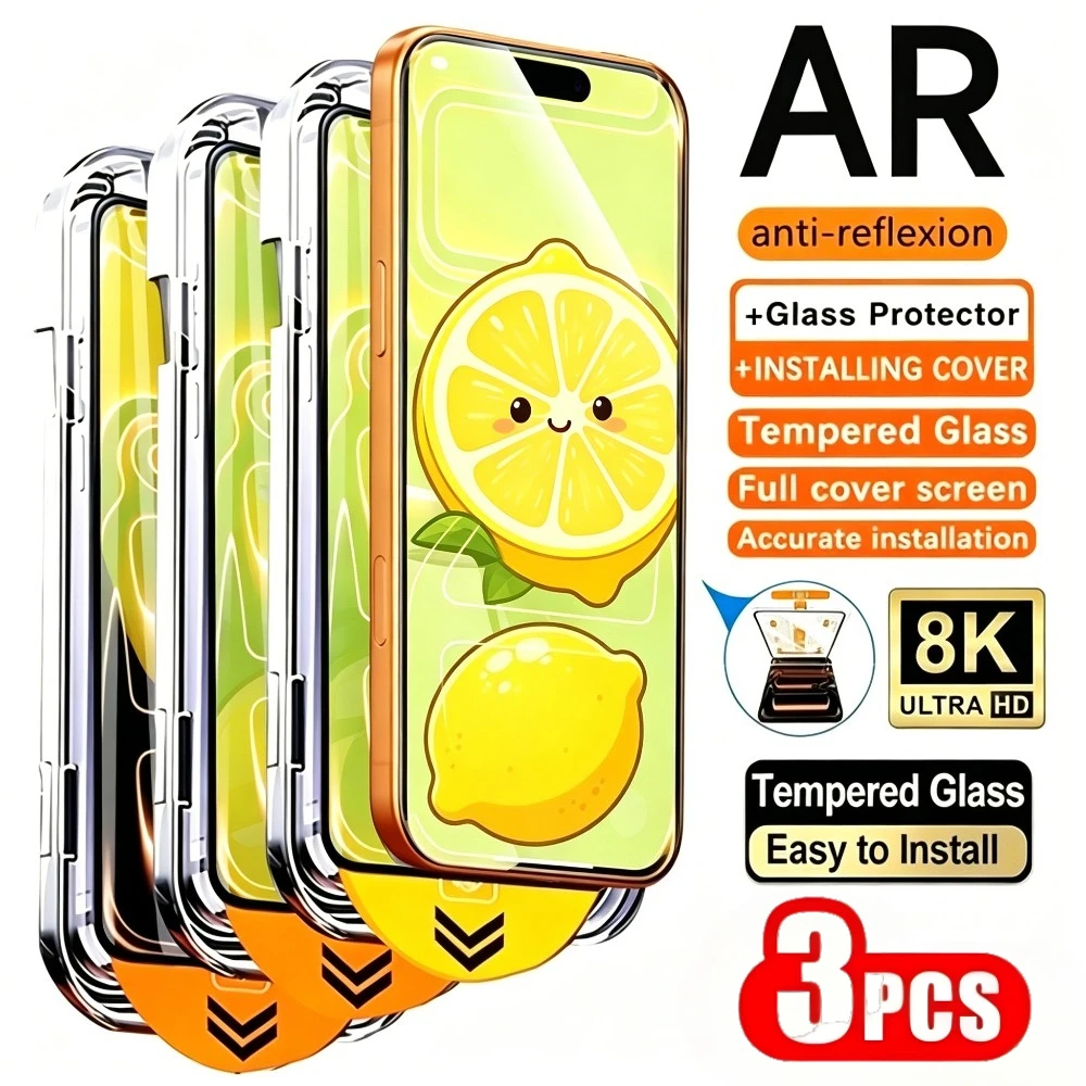 3Pcs High Clear Screen Protector for iPhone 17 16 15 Pro Max Air 17e 16e 15 14 Plus 14 13 12 11 Pro One Click Installation Glass
3Pcs High Clear Screen Protector for iPhone 17 16 15 Pro Max Air 17e 16e 15 14 Plus 14 13 12 11 Pro One Click Installation Glass