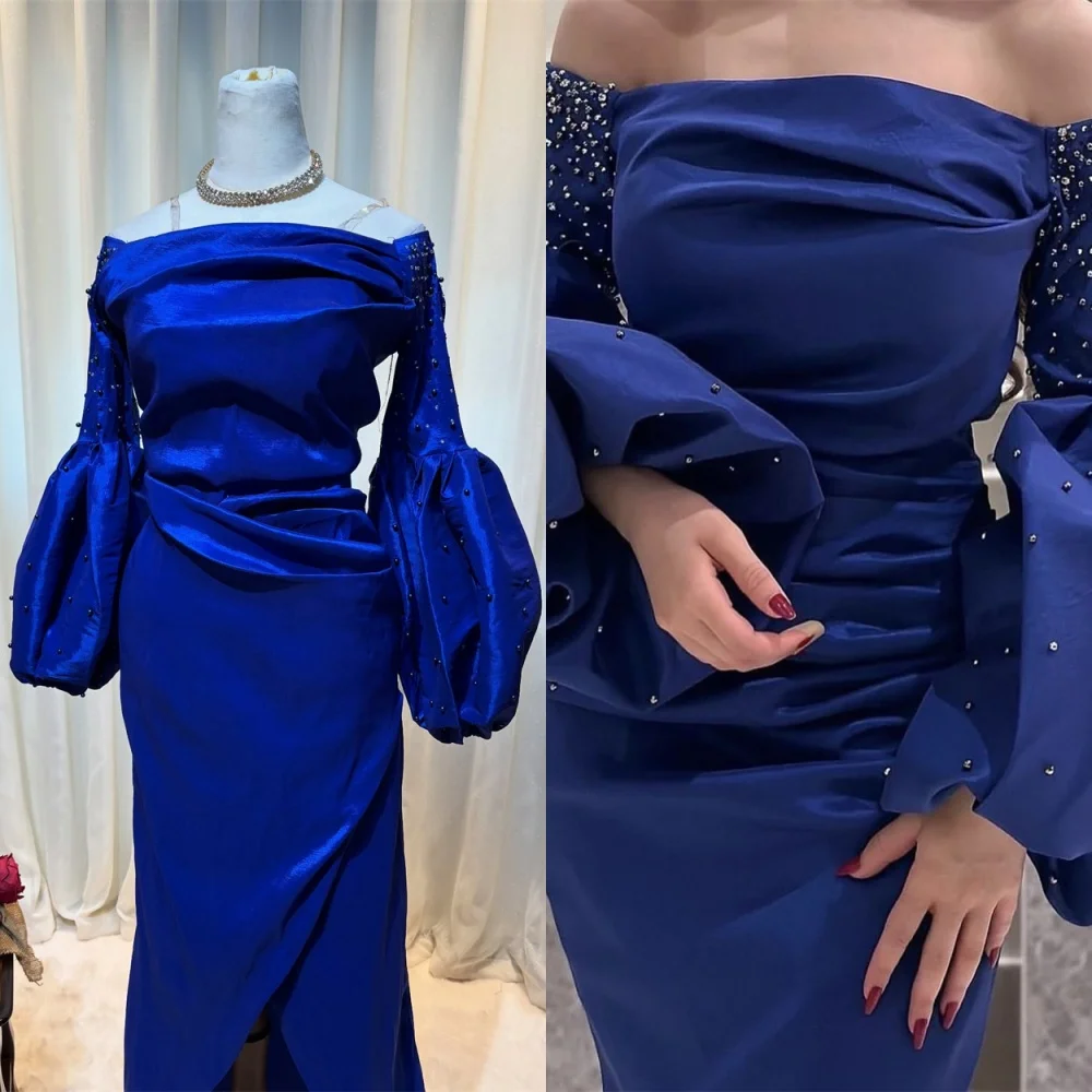 Customized Modern Blue Evening Dress High Quality Strapless Off the Shoulder Homecoming Dress Fashion Special Occasion Gowns
Customized Modern Blue Evening Dress High Quality Strapless Off the Shoulder Homecoming Dress Fashion Special Occasion Gowns