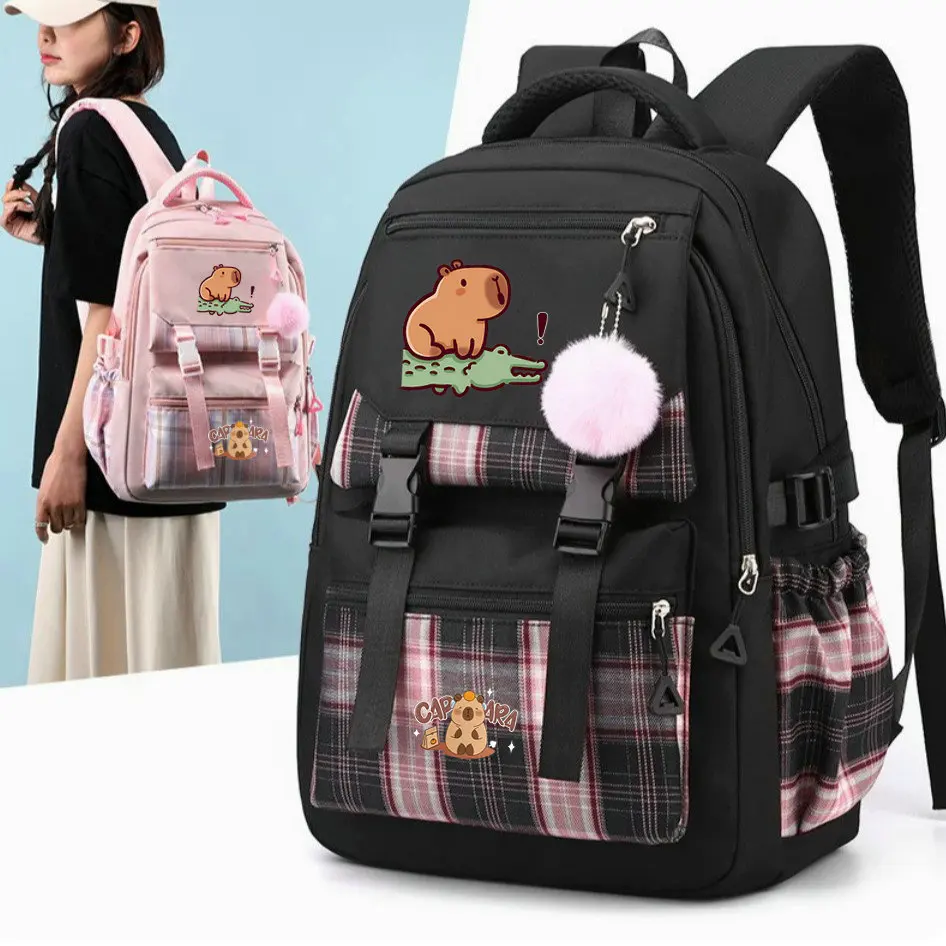 Cute Capybara Print Academy Style Kawaii Boys Girls Kids School Book Bags Women Bagpack Teenagers Canvas Laptop Travel Backpack
Cute Capybara Print Academy Style Kawaii Boys Girls Kids School Book Bags Women Bagpack Teenagers Canvas Laptop Travel Backpack