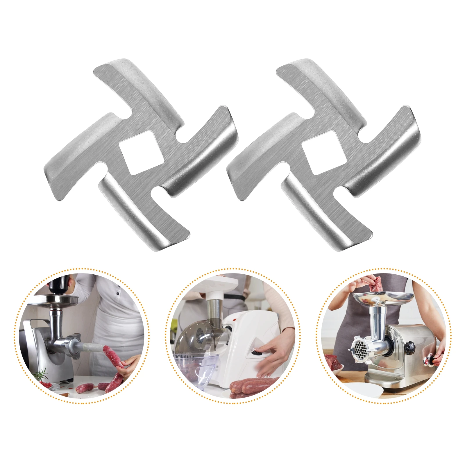 2 pcs Meat Grinder Blade Stainless Steel Replacement Parts for Chopper Mixer Home Kitchen Tool Blender Accessories
2 pcs Meat Grinder Blade Stainless Steel Replacement Parts for Chopper Mixer Home Kitchen Tool Blender Accessories
