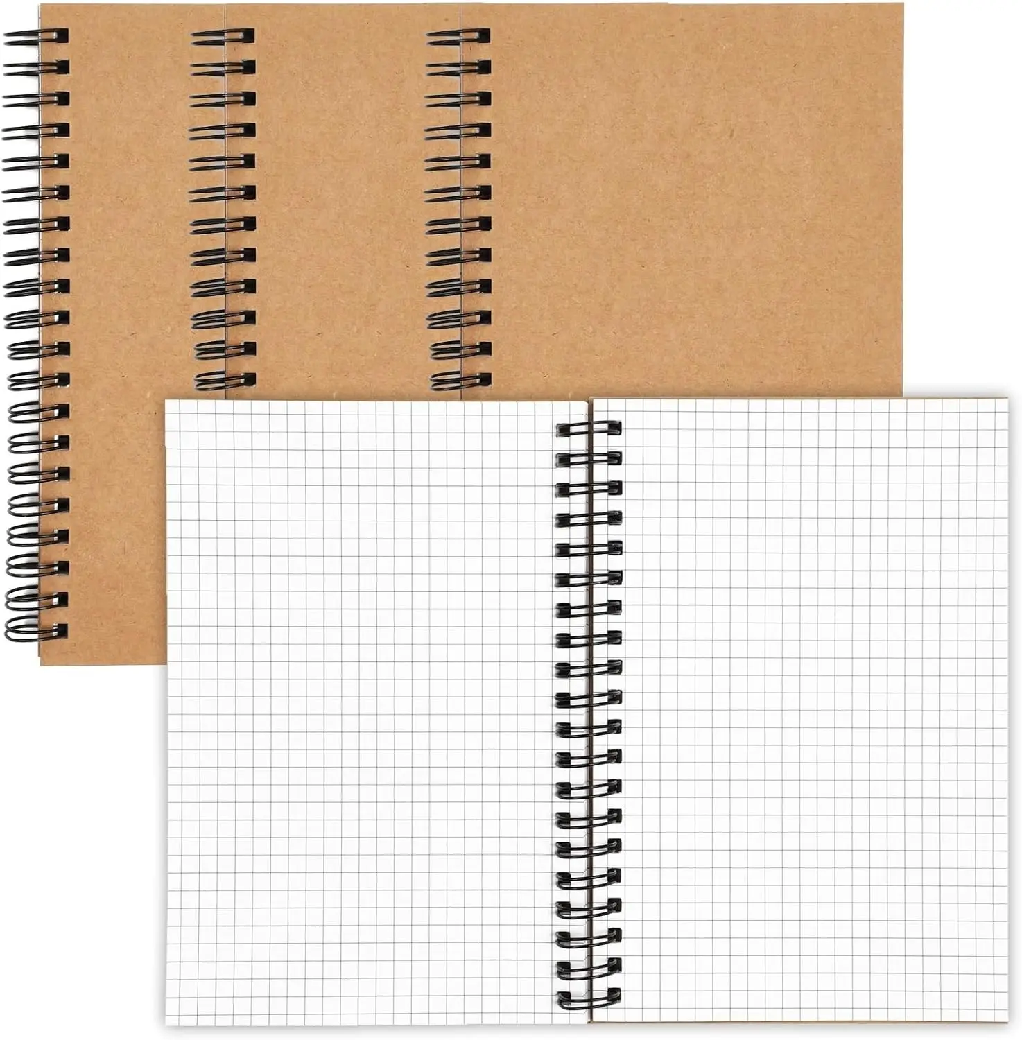 Graph Paper Notebook 4 Pack, A5 Grid Notebook with Kraft Cover, 5x7 Inch, 50 Sheets Each for Sketching, Note-Taking, Designing
Graph Paper Notebook 4 Pack, A5 Grid Notebook with Kraft Cover, 5x7 Inch, 50 Sheets Each for Sketching, Note-Taking, Designing