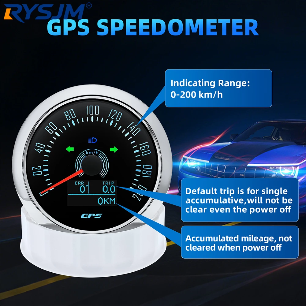 0-200KMH 85MM GPS Speedometer With GPS Antenna 7 Color Backlight 0-160MPH LED Odometer Auto Gauge For 12V 24V Car Boat Marine
0-200KMH 85MM GPS Speedometer With GPS Antenna 7 Color Backlight 0-160MPH LED Odometer Auto Gauge For 12V 24V Car Boat Marine