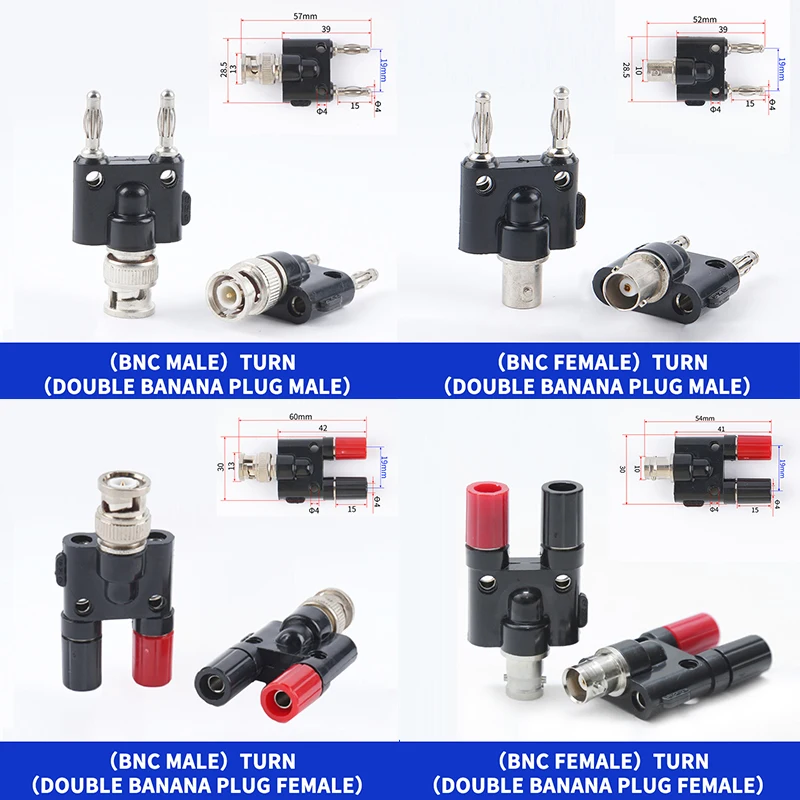 4mm Banana Plug To BNC Male Female To Double Banana Plug Female To Male Adapter Oscilloscope Plug H-7006 Surveillance Video
4mm Banana Plug To BNC Male Female To Double Banana Plug Female To Male Adapter Oscilloscope Plug H-7006 Surveillance Video