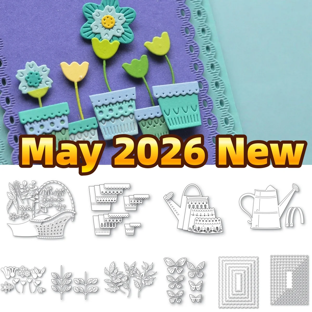 May 2026 New Flowers Pots Leafy Stems Metal Cutting Dies for DIY Making Card Scrapbook Embossed Paper Craft Supplies Template
May 2026 New Flowers Pots Leafy Stems Metal Cutting Dies for DIY Making Card Scrapbook Embossed Paper Craft Supplies Template