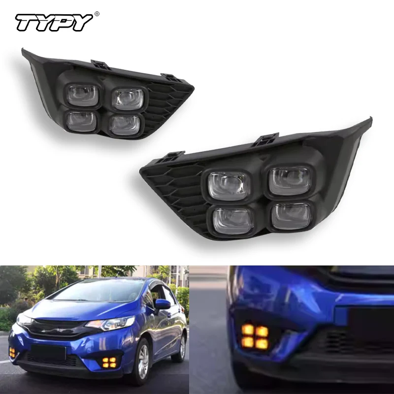 TYPY автомобильный мигающий для Honda Jazz fit 2014-2016 светодиодные DRL дневные ходовые огни дневного света водонепроницаемый сигнальный желтый дальний свет
TYPY автомобильный мигающий для Honda Jazz fit 2014-2016 светодиодные DRL дневные ходовые огни дневного света водонепроницаемый сигнальный желтый дальний свет