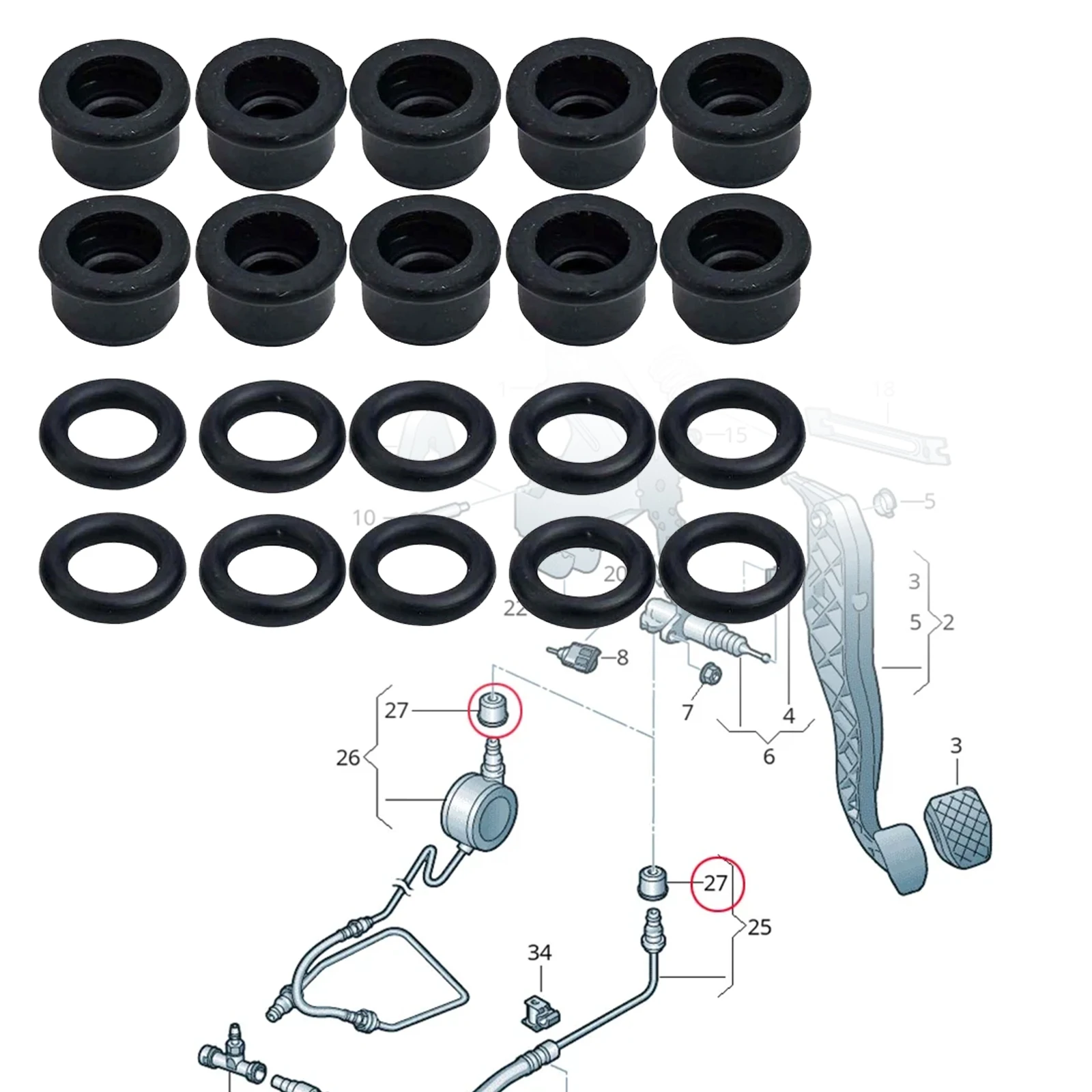 Brake Clutch Slave Master Cylinder Pipe Connector Joint Clip Seal Gasket Replacement For Fiat Ulysse Peugeot 806 1994- 2001 2002
Brake Clutch Slave Master Cylinder Pipe Connector Joint Clip Seal Gasket Replacement For Fiat Ulysse Peugeot 806 1994- 2001 2002