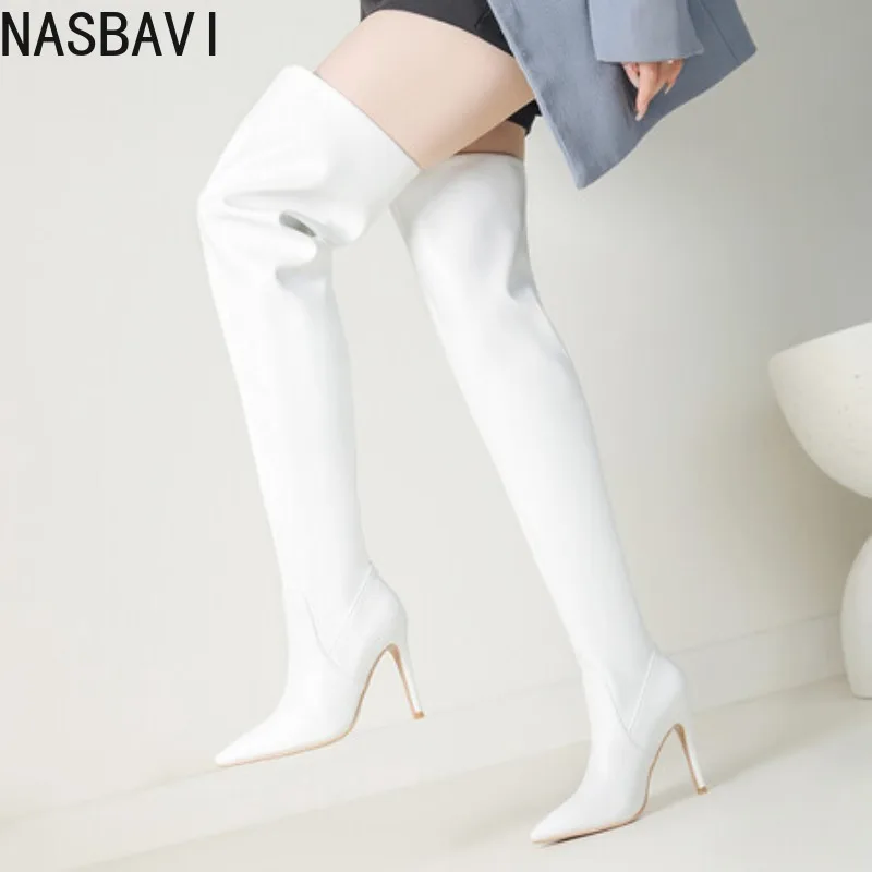 NASBAVI Black Pointed Toe Luxury Designer Women Shoes Wide Calve Thin High Heels Overknees Pleated Winter Stiletto Boots 34-42
NASBAVI Black Pointed Toe Luxury Designer Women Shoes Wide Calve Thin High Heels Overknees Pleated Winter Stiletto Boots 34-42