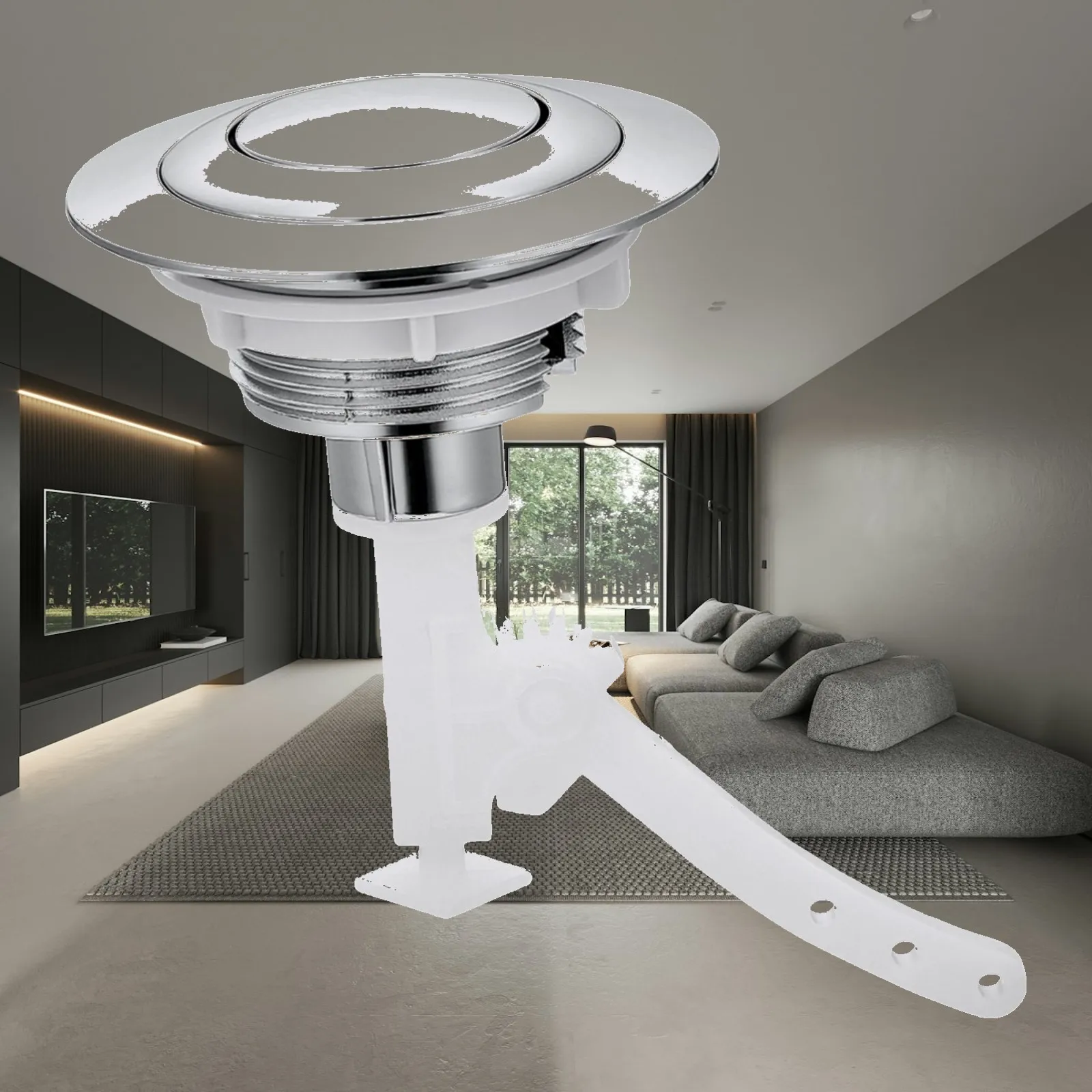 Toilet Flush Button Universal Round Single Push Sturdy Plastic Easy Install Tank Replacement for Hotel Restroom
Toilet Flush Button Universal Round Single Push Sturdy Plastic Easy Install Tank Replacement for Hotel Restroom