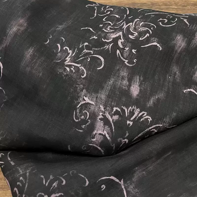 100% ramie black Chinese retro printed fabric, used for making shirts, skirts, and DIY sewing fabrics
100% ramie black Chinese retro printed fabric, used for making shirts, skirts, and DIY sewing fabrics
