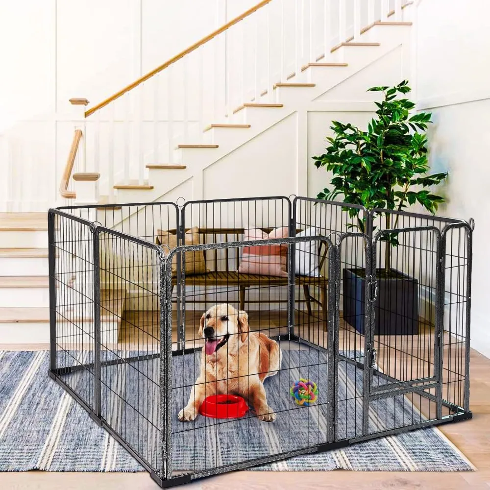 8 Panels Dog Playpen Dog Exercise Pen Heavy Duty Dog Fence Portable Puppy Cats Rabbits Playpen Indoor Outdoor (8 Panels, 31 Inch
8 Panels Dog Playpen Dog Exercise Pen Heavy Duty Dog Fence Portable Puppy Cats Rabbits Playpen Indoor Outdoor (8 Panels, 31 Inch