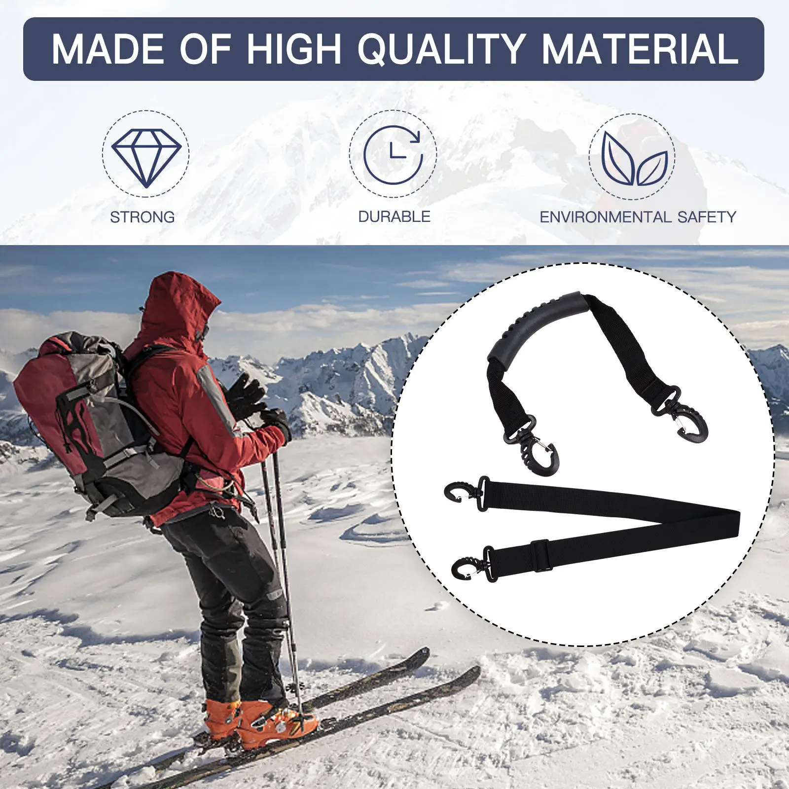 2Pcs Foldable Snowboard Boot Strap High Strength Nylon Ski Boot Carrier Leash for Skiing Snowboarding Travel
2Pcs Foldable Snowboard Boot Strap High Strength Nylon Ski Boot Carrier Leash for Skiing Snowboarding Travel