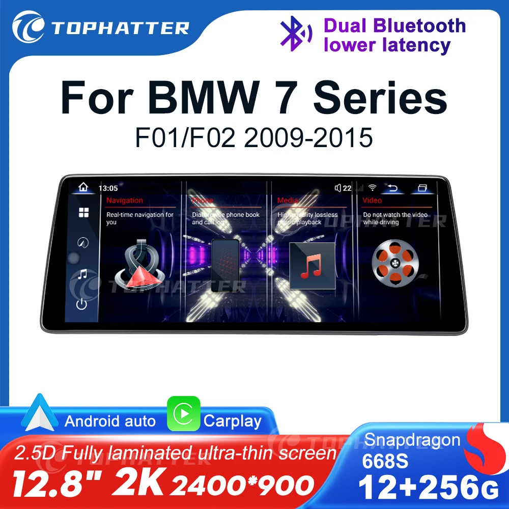 12.8" 2.5D 2K For BMW 7 Series F01 F02 2009-2015 Car radio Wireless CarPlay Android Auto Multimedia Player GPS Navi DSP Audio
12.8" 2.5D 2K For BMW 7 Series F01 F02 2009-2015 Car radio Wireless CarPlay Android Auto Multimedia Player GPS Navi DSP Audio
