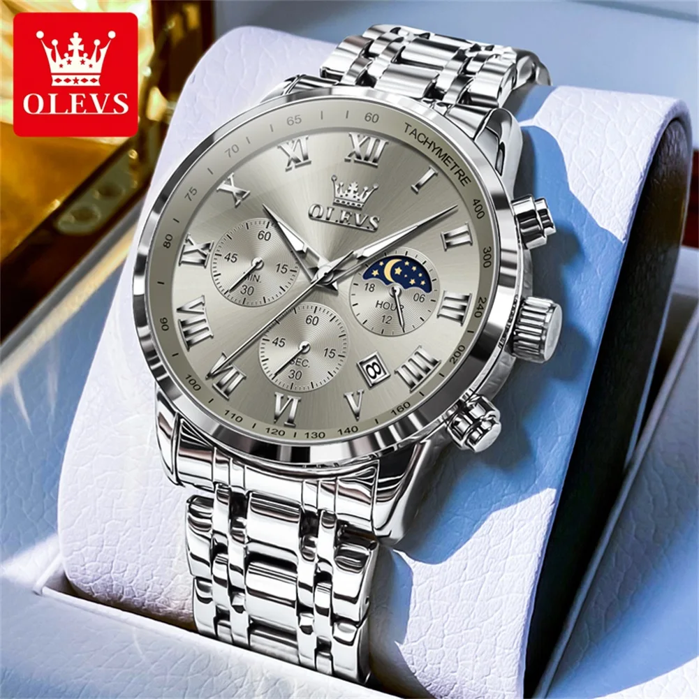 OLEVS Brand Original Fashion Chronograph Men Watch Stainless Steel Waterproof Luminous Date Luxury Quartz Watches Mens Reloj
OLEVS Brand Original Fashion Chronograph Men Watch Stainless Steel Waterproof Luminous Date Luxury Quartz Watches Mens Reloj