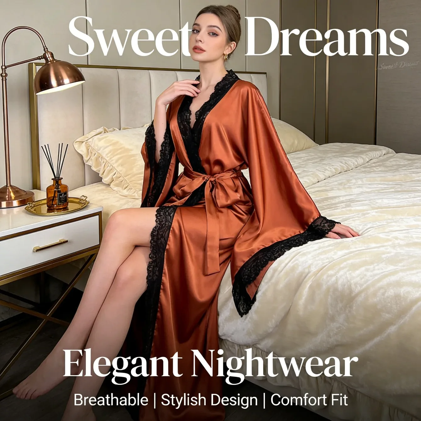 Атласный кружевной халат с длинными рукавами, крутой и удобный новый дизайн, женская домашняя одежда, полный размер
Атласный кружевной халат с длинными рукавами, крутой и удобный новый дизайн, женская домашняя одежда, полный размер